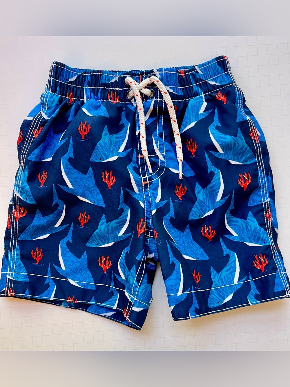 Gap sharks swim trunks boys 4T